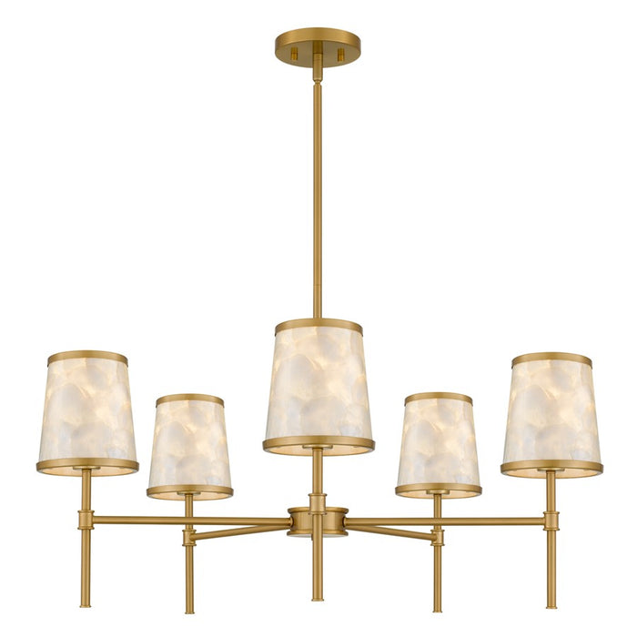 Quoizel Windley 5-Lt Brushed Gold Chandelier, Brushed Gold - WIND5032BRG