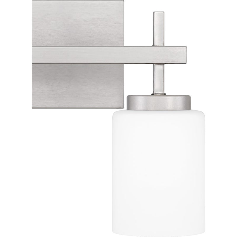Quoizel Wilburn 2 Light Bath Light, Brushed Nickel/Opal Etched