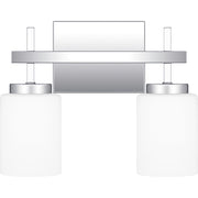 Quoizel Wilburn 2 Light Bath Light, Polished Chrome/Opal Etched
