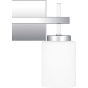 Quoizel Wilburn 2 Light Bath Light, Polished Chrome/Opal Etched