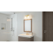 Quoizel Wilburn 2 Light Bath Light, Satin Brass/Opal Etched