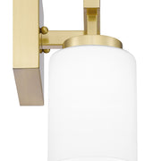 Quoizel Wilburn 2 Light Bath Light, Satin Brass/Opal Etched
