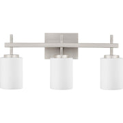 Quoizel Wilburn 3 Light Bath Light, Brushed Nickel/Opal Etched