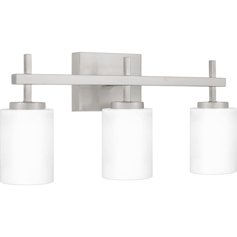 Quoizel Wilburn 3 Light Bath Light, Brushed Nickel/Opal Etched