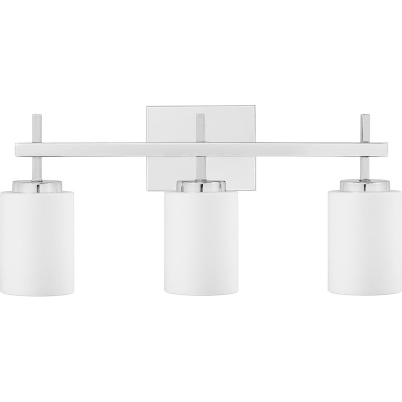 Quoizel Wilburn 3 Light Bath Light, Polished Chrome/Opal Etched