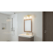 Quoizel Wilburn 3 Light Bath Light, Satin Brass/Opal Etched