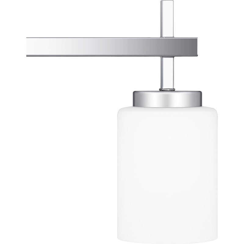 Quoizel Wilburn 4 Light Bath Light, Polished Chrome/Opal Etched