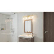 Quoizel Wilburn 4 Light Bath Light, Satin Brass/Opal Etched