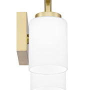 Quoizel Wilburn 4 Light Bath Light, Satin Brass/Opal Etched