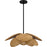 Quoizel Willa 1Light Pendant, Matte Black/Rattan