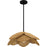 Quoizel Willa 1Light Pendant, Matte Black/Rattan