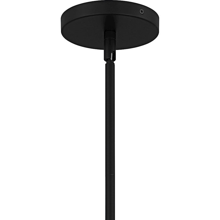 Quoizel Willa 1Light Pendant, Matte Black/Rattan