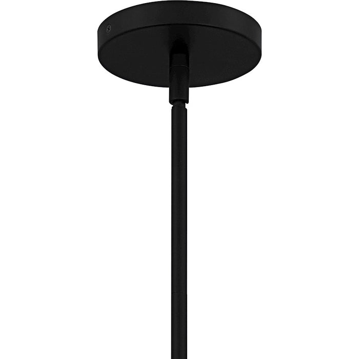 Quoizel Willa 4Light Pendant, Matte Black/Rattan