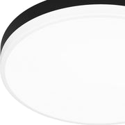Quoizel Weldin LED 15" Flush Mount, Black White/White Acrylic