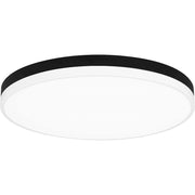 Quoizel Weldin LED 20" Flush Mount, Black White/White Acrylic