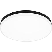 Quoizel Weldin LED 20" Flush Mount, Black White/White Acrylic