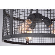 Quoizel Wilder 3 Light Semi-Flush Mount in Mottled Black