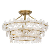 Quoizel Wright 4-Lt Brushed Gold Semi-Flush Mount, Brushed Gold - WRIG1720BRG