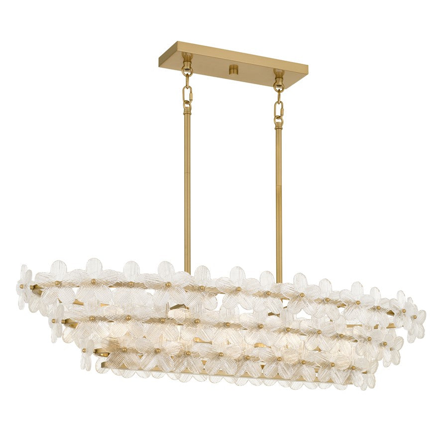 Quoizel Wright 5-Lt Brushed Gold Island Light, Brushed Gold - WRIG542BRG
