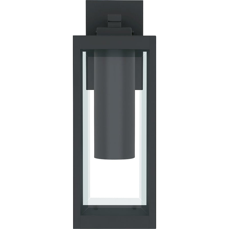 Quoizel Westover 1Lt 17" Outdoor Lantern, Earth Black/Clear Beveled