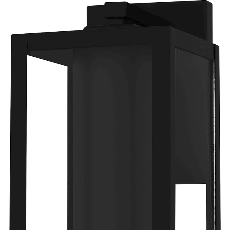 Quoizel Westover 1Light Outdoor Lantern, Earth Black/Clear Glass