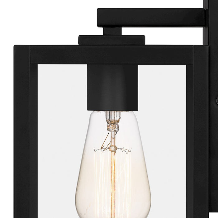 Quoizel Westover 1 Light Outdoor Lantern, Earth Black/Clear