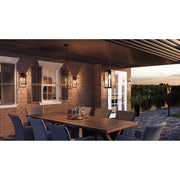 Quoizel Westover 14in 1-Light Outdoor Wall Lantern | Modern Industrial Earth Black and Clear Beveled Glass | Front Door & Porch | Model WVR8405EK