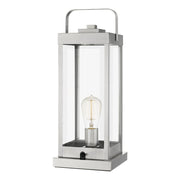 Quoizel Westover 1 Light 18" Table Lamp, Stainless Steel/Beveled