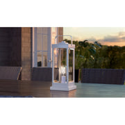 Quoizel Westover 1 Light 18" Table Lamp, Stainless Steel/Beveled