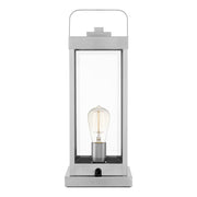 Quoizel Westover 1 Light 18" Table Lamp, Stainless Steel/Beveled