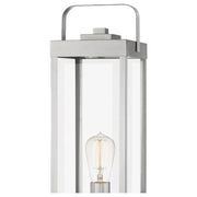 Quoizel Westover 1 Light 18" Table Lamp, Stainless Steel/Beveled
