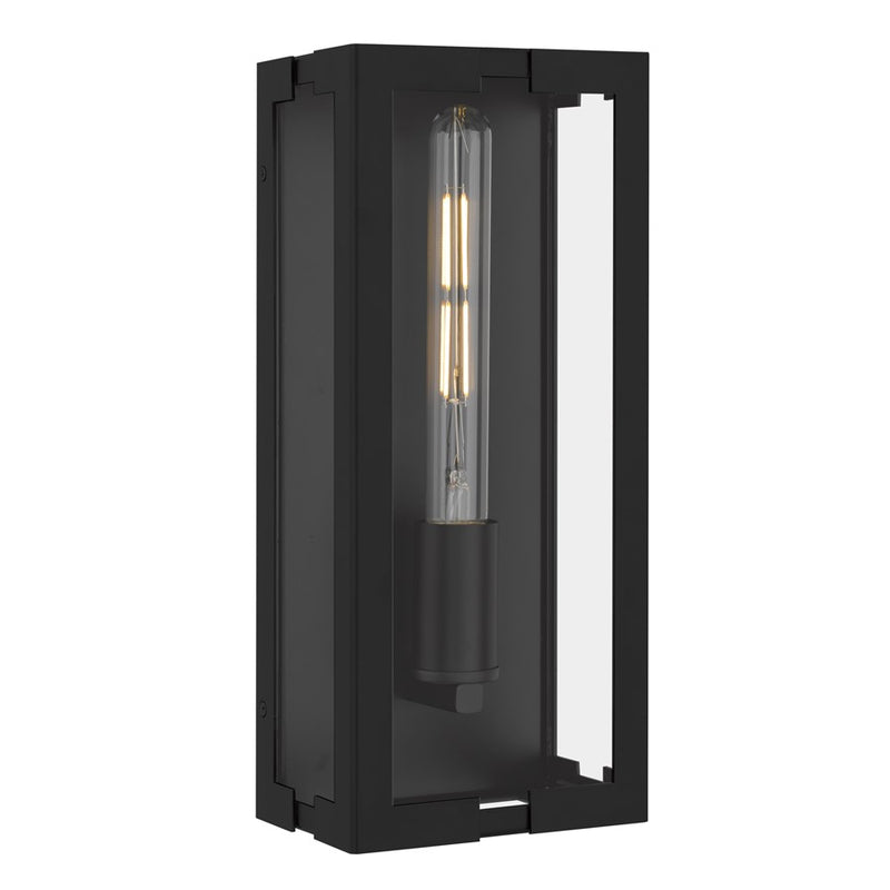 Quoizel Young 1-Lt Outdoor Wall Lantern, Matte Black - YOUN8406MBK