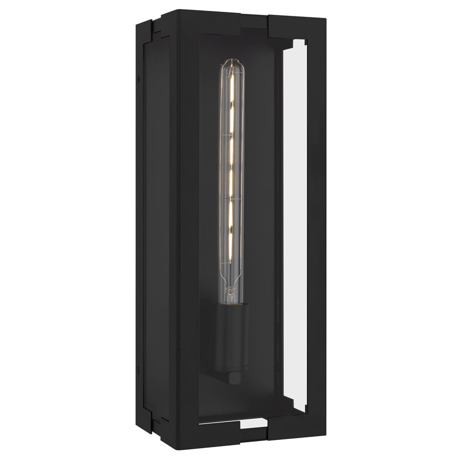 Quoizel Young 1-Lt Matte Black Outdoor Wall Lantern, Matte Black - YOUN8407MBK