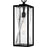 Quoizel Zarah 1Light Mini Pendant, Matte Black/Clear Hammered Glass