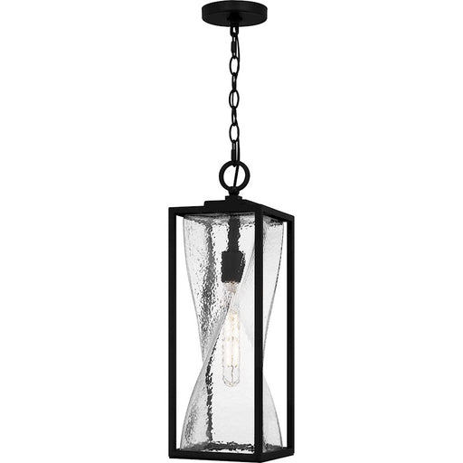 Quoizel Zarah 1Lt 22" Outdoor Lantern, Black/Clear Hammered - ZAR1907MBK