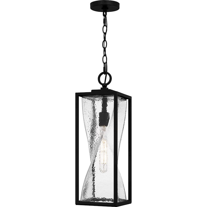 Quoizel Zarah 1Lt 22" Outdoor Lantern, Black/Clear Hammered - ZAR1907MBK