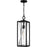 Quoizel Zarah 1Lt 22" Outdoor Lantern, Black/Clear Hammered