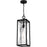 Quoizel Zarah 1Lt 22" Outdoor Lantern, Black/Clear Hammered