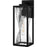 Quoizel Zarah 1Lt 17" Outdoor Lantern, Black/Clear Hammered Glass