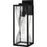 Quoizel Zarah 1Lt 20" Outdoor Lantern, Black/Clear Hammered Glass