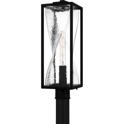 Quoizel Zarah 1Lt 21" Outdoor Lantern, Black/Clear Hammered - ZAR9007MBK