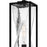 Quoizel Zarah 1Lt 21" Outdoor Lantern, Black/Clear Hammered