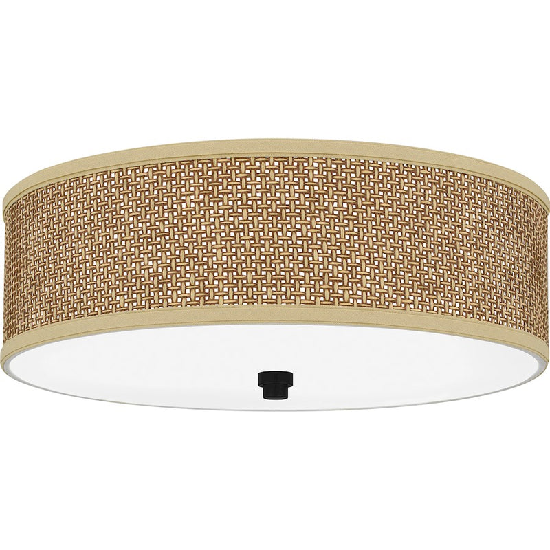 Quoizel 3 Light Zen Flush Mount in Mystic Black