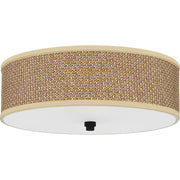 Quoizel 3 Light Zen Flush Mount in Mystic Black