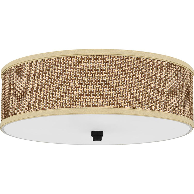 Quoizel 3 Light Zen Flush Mount in Mystic Black