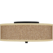 Quoizel 3 Light Zen Flush Mount in Mystic Black