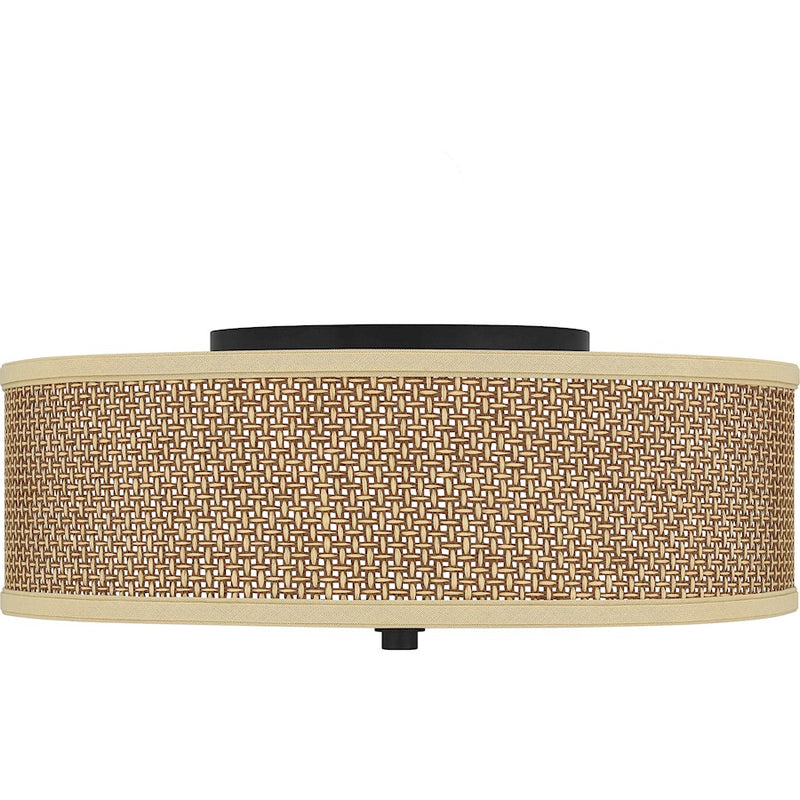Quoizel 3 Light Zen Flush Mount in Mystic Black