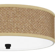 Quoizel 3 Light Zen Flush Mount in Mystic Black