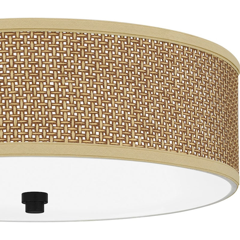 Quoizel 3 Light Zen Flush Mount in Mystic Black