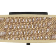 Quoizel 3 Light Zen Flush Mount in Mystic Black